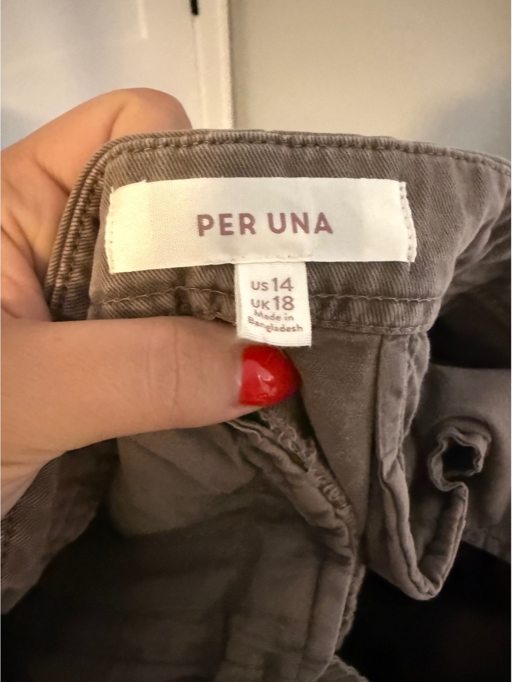 Per Una Women's Brown Cotton Cropped Pants Size US 14 / UK 18 - Picture 5 of 10